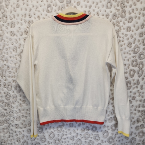 Style & CO 60's Style Striped Edge Retro Sweater MEDIUM - Picture 6 of 9